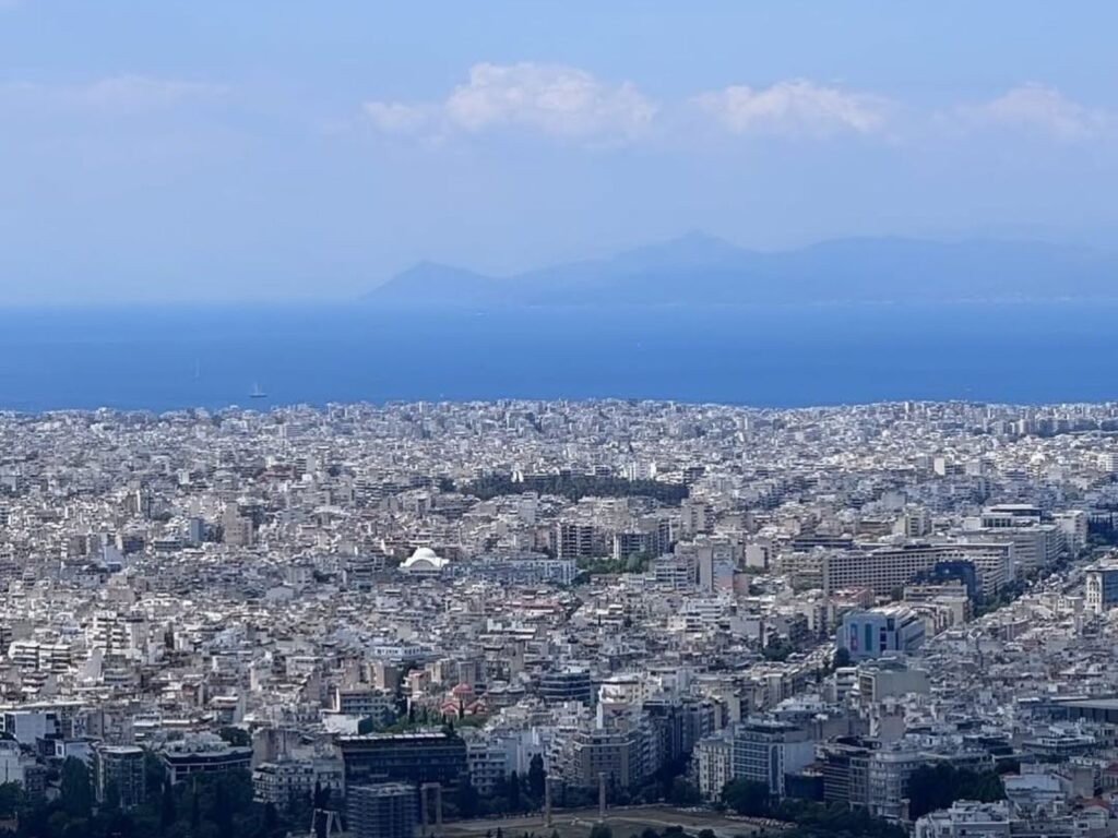 Vista dal Monte Licabetto, quartiere Kolonaki, Atene